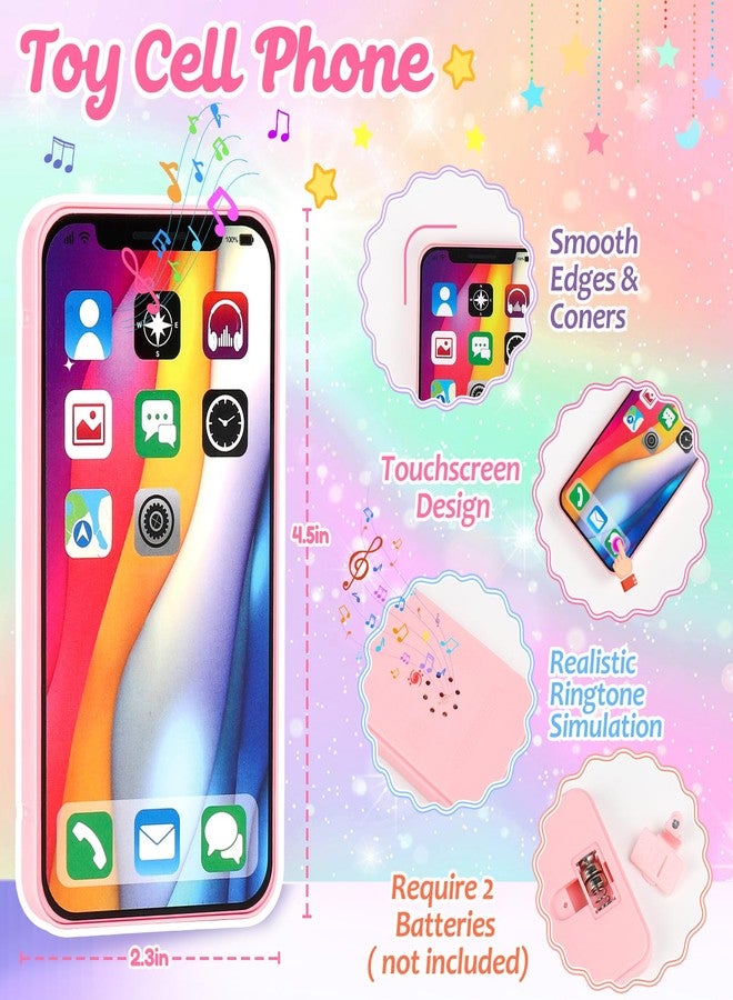 HUUIDY Play Purse for Little Girls, Toddler Travel Purse with Accessories, Pretend Play Toys Including Handbag, Camera, Phone, Wallet, Fake Makeup, Birthday Christmas Gifts for Girls Ages 3+ - Image 5